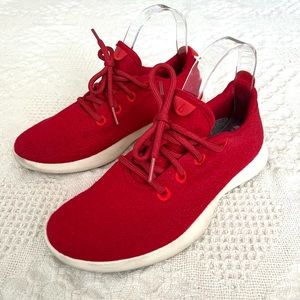Allbirds Women's Wool Runner Sneakers Merino Wool Washable Vibrant Red Size 8